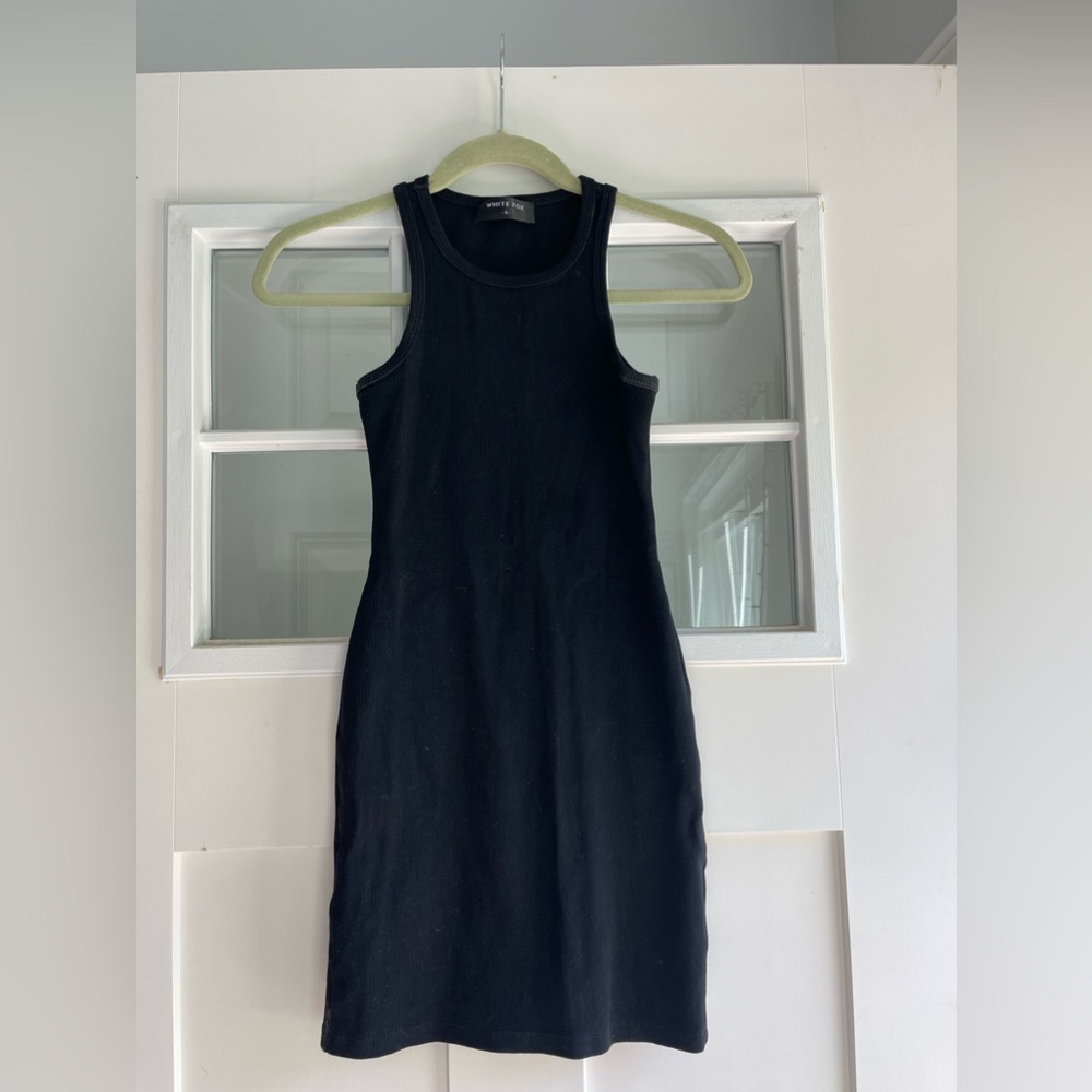 White Fox Black Mini Dress